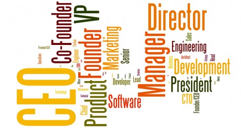 Wordle of Job Titles for attendees at Business of Software.